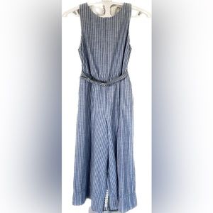 Alice + Olivia • sleeveless, open back, stripped, cropped jumpsuit sz 4